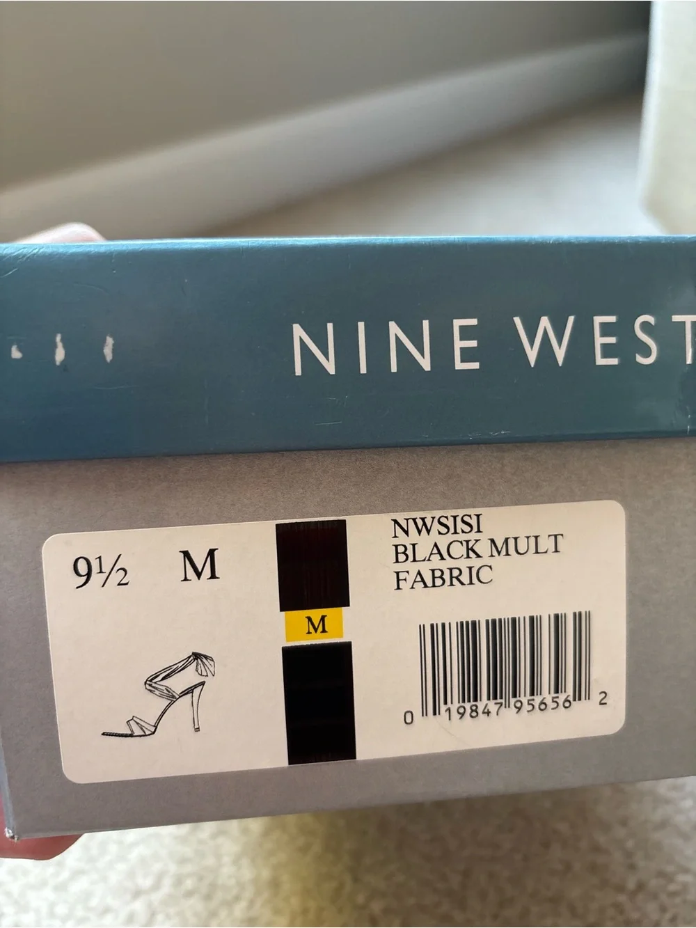 Nine West Black Wrap-Tie Open-Toe Stiletto Heels